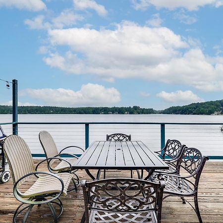 Classic Waterfront Home On Lake Maspenock With Grill Hopkinton Exterior photo