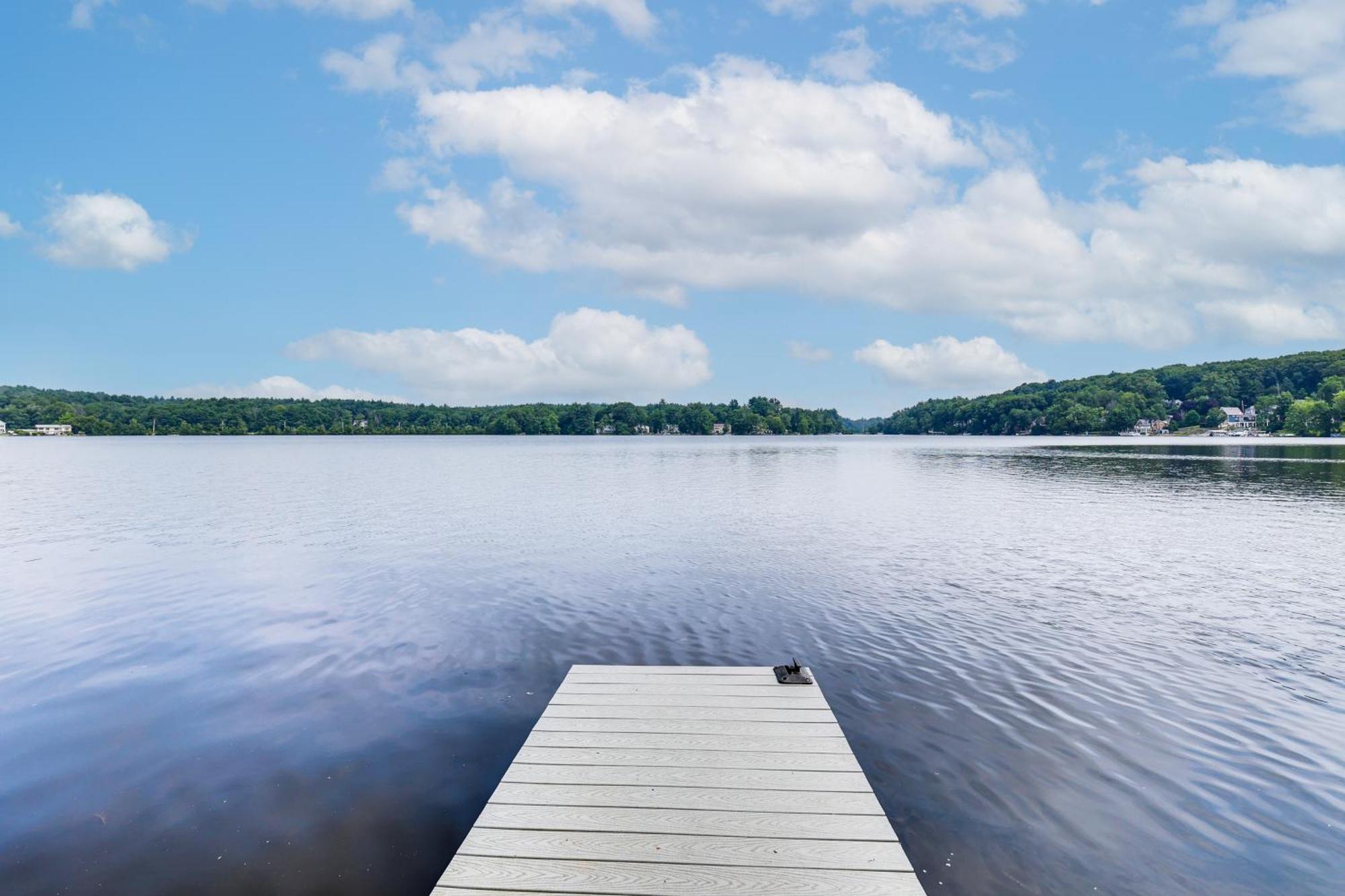 Classic Waterfront Home On Lake Maspenock With Grill Hopkinton Exterior photo